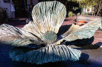 Created by Sandra Kay Johnson under a commission from the City of Ojai this sculpture is titled 